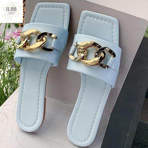 women slippers summer fashion chain design open toe flat shoes solid color outdoor personality 2021 punk sandals, Black
women slippers summer fashion chain design open toe flat shoes solid color outdoor personality 2021 punk sandals, Black