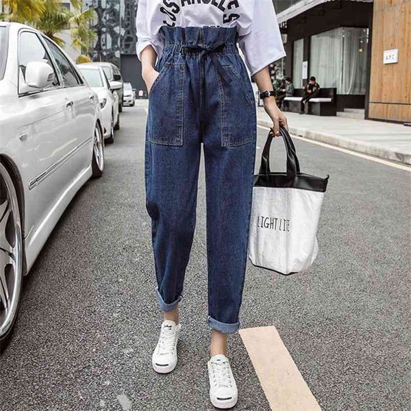 spring fashion women high waist loose harem pants female cotton denim all-matched casual jeans plus size s151 210512, Blue
spring fashion women high waist loose harem pants female cotton denim all-matched casual jeans plus size s151 210512, Blue