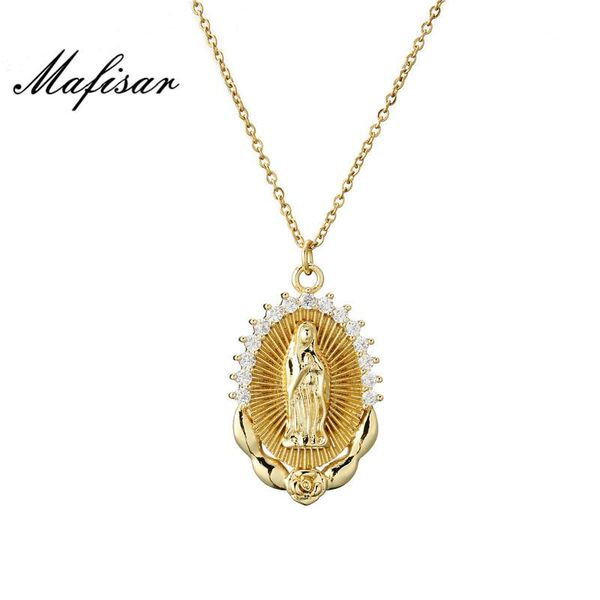 pendant necklaces mafisar classic christian jewelry gold color link chain blessed virgin mary necklace for women men + cz bijoux, Silver
pendant necklaces mafisar classic christian jewelry gold color link chain blessed virgin mary necklace for women men + cz bijoux, Silver
