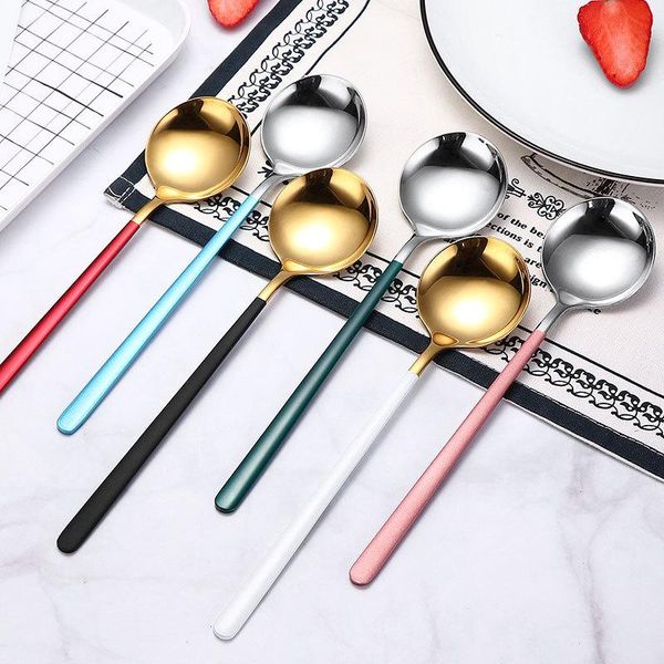 spoons 2021 round spoon household 304 stainless steel creative ice cream dessert long handle korean bibimbap
spoons 2021 round spoon household 304 stainless steel creative ice cream dessert long handle korean bibimbap