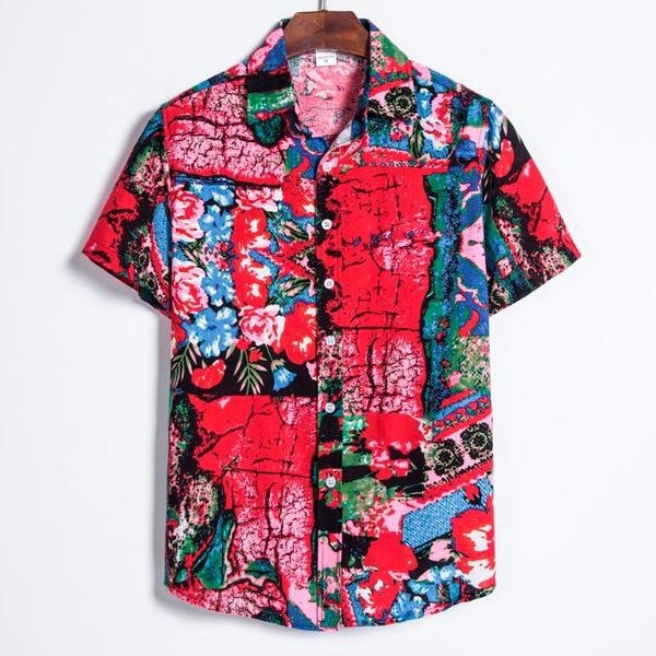 summer linen shirts men streetwear short sleeve men's casual hawaiian printed turn-down collar blouse chemise homme, White;black
summer linen shirts men streetwear short sleeve men's casual hawaiian printed turn-down collar blouse chemise homme, White;black