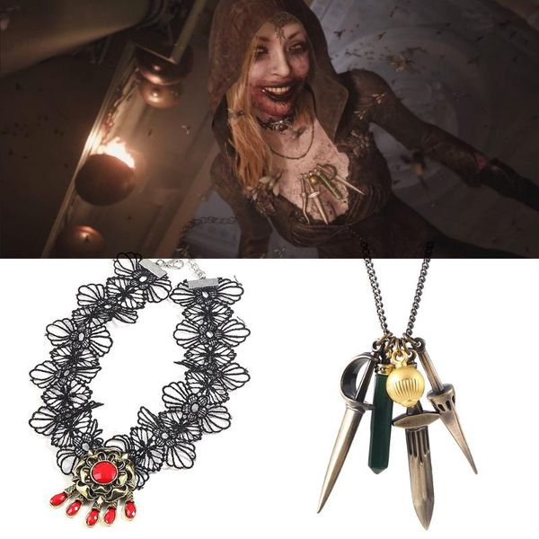 pendant necklaces residents evils 8 village cosplay lady dimitrescu's daughter daniela bela lace flowers collar choker halloween jewelr, Silver
pendant necklaces residents evils 8 village cosplay lady dimitrescu's daughter daniela bela lace flowers collar choker halloween jewelr, Silver