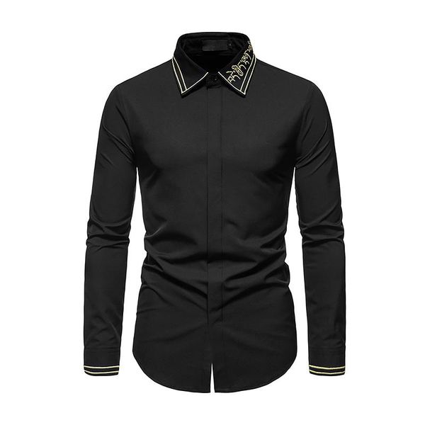 men's casual shirts 2021 business fashion long sleeve shirt men slim fit design formal brand male dress, White;black
men's casual shirts 2021 business fashion long sleeve shirt men slim fit design formal brand male dress, White;black