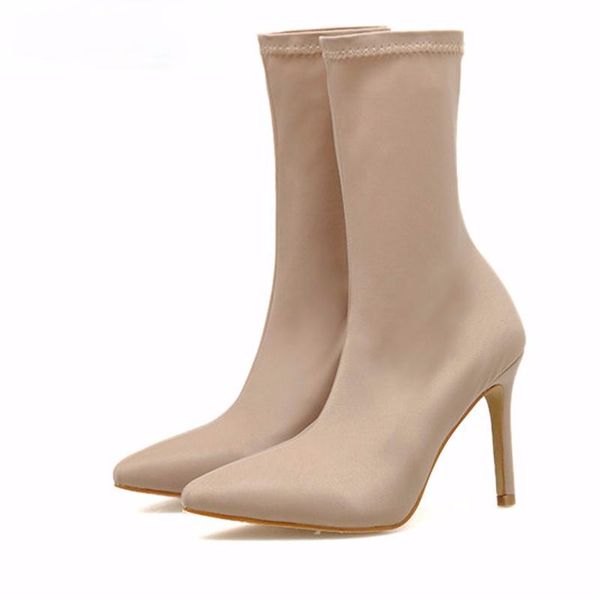 fashion socks women boots stretch cloth ankle pointed toe booties shoes spring autumn, Black
fashion socks women boots stretch cloth ankle pointed toe booties shoes spring autumn, Black