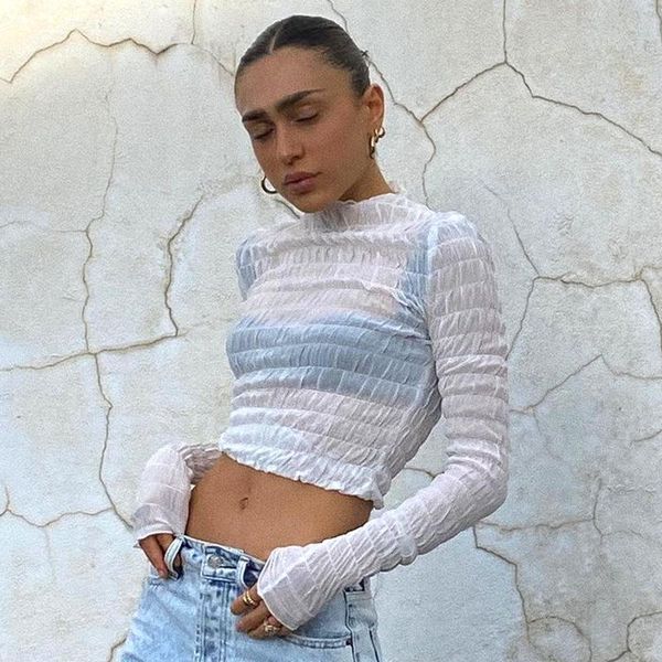 women's t-shirt see through y2k women t shirts vintage fashion o neck ladies white long sleeve casual autumn winter 2021
women's t-shirt see through y2k women t shirts vintage fashion o neck ladies white long sleeve casual autumn winter 2021