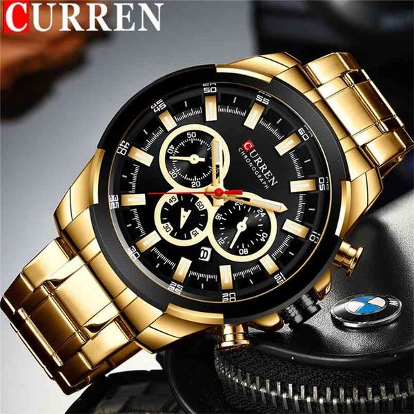 curren man wristwatch waterproof chronograph men watch military brand luxury gold stainless steel sport male clock 8361 210804, Slivery;brown
curren man wristwatch waterproof chronograph men watch military brand luxury gold stainless steel sport male clock 8361 210804, Slivery;brown