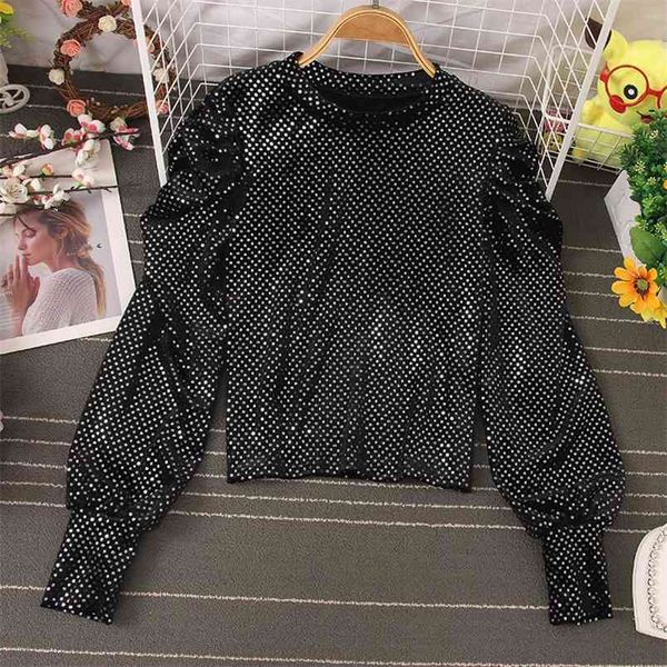 autumn korean style puff sleeve t-shirt women's wild long-sleeved sequin stretch thinner round neck sweater uk035 210506, White
autumn korean style puff sleeve t-shirt women's wild long-sleeved sequin stretch thinner round neck sweater uk035 210506, White