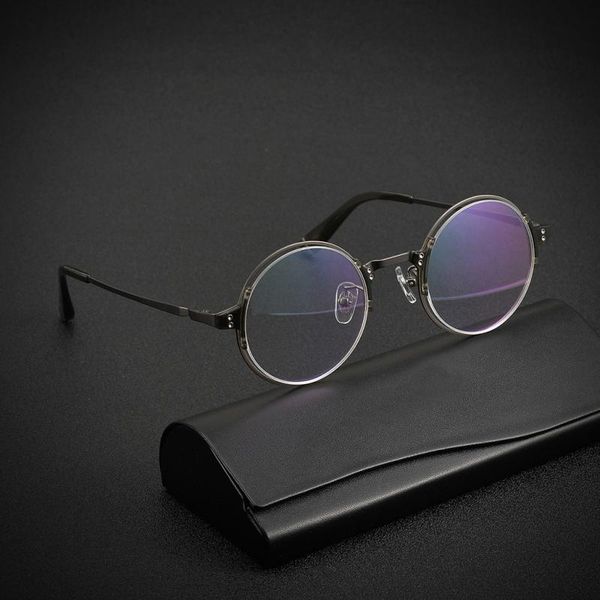 vintage round titanium glasses frame women prescription eyeglasses men 2021 retro circle myopia optical eyewear fashion sunglas, Black
vintage round titanium glasses frame women prescription eyeglasses men 2021 retro circle myopia optical eyewear fashion sunglas, Black