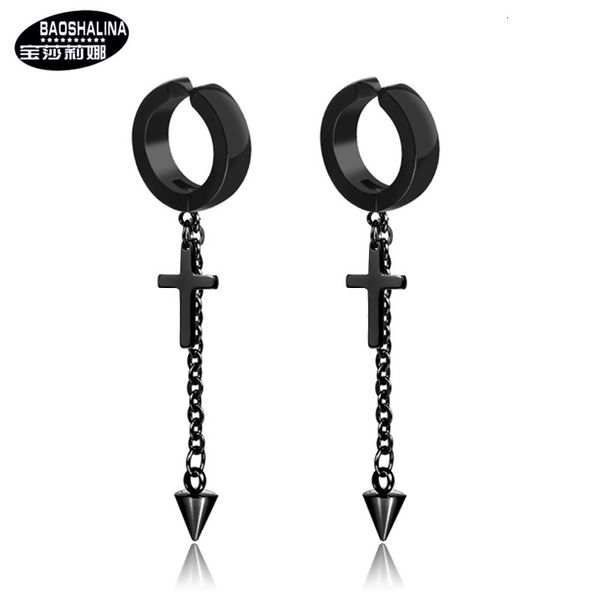 studs earrings posalina korean version of black punk for men not allergic to titanium steel ear clip cross stud 07, Golden;silver
studs earrings posalina korean version of black punk for men not allergic to titanium steel ear clip cross stud 07, Golden;silver