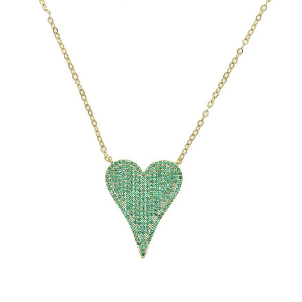 chains 2021 zircon red green blue heart necklace for women gold color chain necklaces full cz fashion jewelry bijoux femme, Silver
chains 2021 zircon red green blue heart necklace for women gold color chain necklaces full cz fashion jewelry bijoux femme, Silver