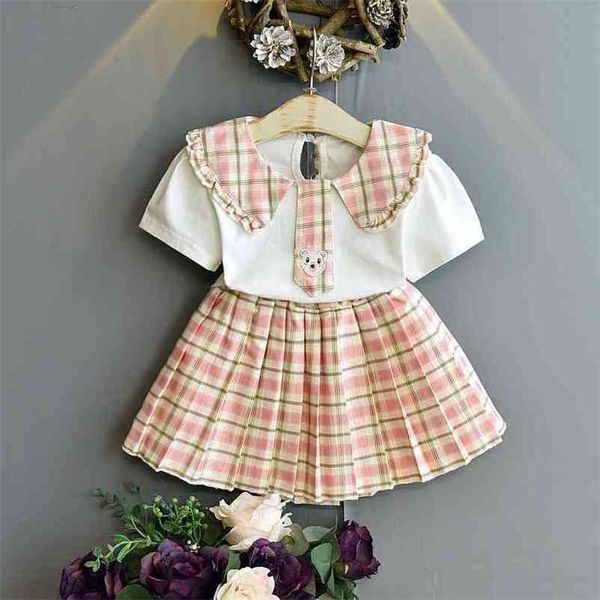 gooporson summer little girls clothes cute plaid lace collar short sleeve shirt&skirt cartoon children clothing set kids outfits 210715, White
gooporson summer little girls clothes cute plaid lace collar short sleeve shirt&skirt cartoon children clothing set kids outfits 210715, White