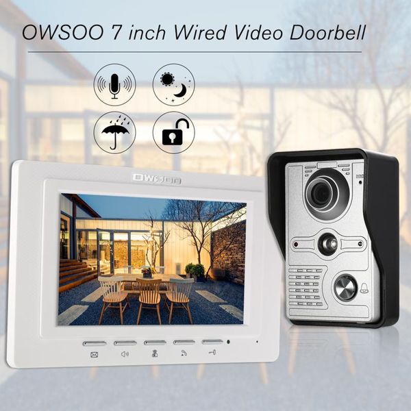 inch wired video doorbell indoor monitor with ir-cut rainproof outdoor camera visual intercom two-way audio remote door phones 
inch wired video doorbell indoor monitor with ir-cut rainproof outdoor camera visual intercom two-way audio remote door phones