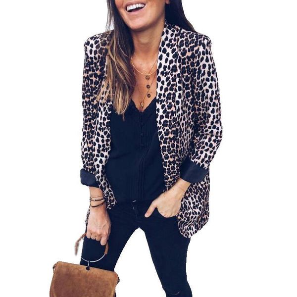 women's jackets in autumn and winter europe with america style ladies leopard print long-sleeved blouse jacket women, Black;brown
women's jackets in autumn and winter europe with america style ladies leopard print long-sleeved blouse jacket women, Black;brown