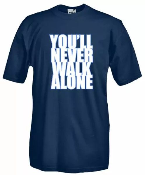 u96 mesh walk you 'll never walk alone, old school, casual 100% cotton tee, White;black
u96 mesh walk you 'll never walk alone, old school, casual 100% cotton tee, White;black