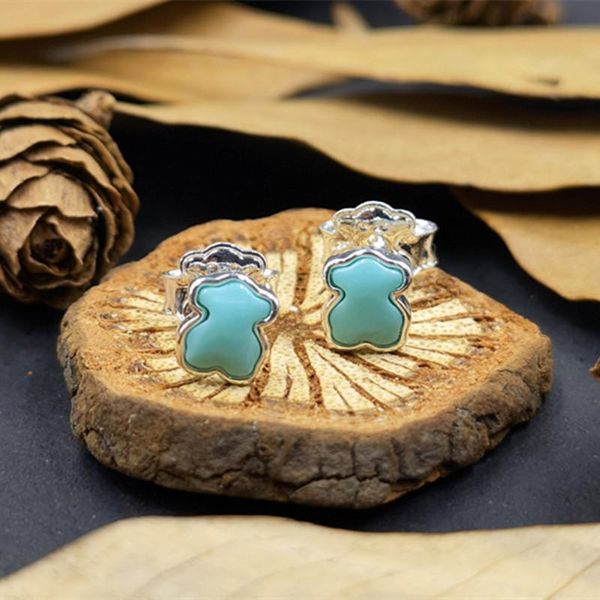 stud 925 sterling silver simple earrings women tousingly spanish bear korean sweet student jewelry accessories, Golden;silver 
stud 925 sterling silver simple earrings women tousingly spanish bear korean sweet student jewelry accessories, Golden;silver