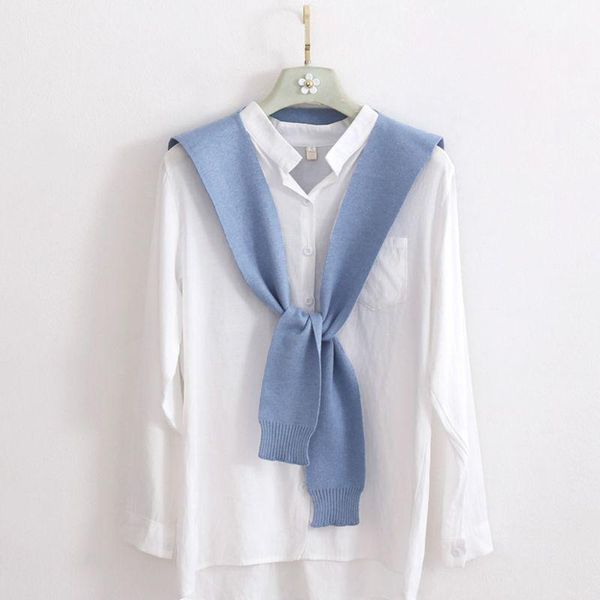 scarves women men knitted decorative false collar shawl sweet candy color fake sweater cape shoulder with sleeves neck warmer, Blue;gray
scarves women men knitted decorative false collar shawl sweet candy color fake sweater cape shoulder with sleeves neck warmer, Blue;gray