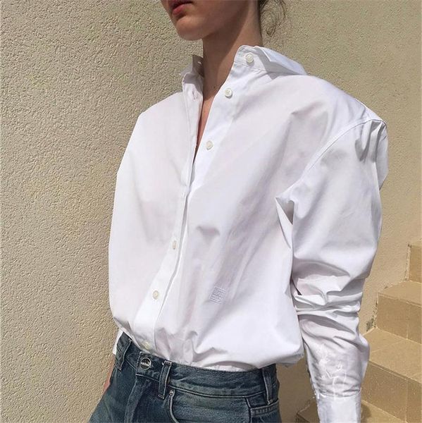 blouse women miniature embroidery solid turn down collar shirt casual loose ol blusas femininas women's blouses & shirts, White
blouse women miniature embroidery solid turn down collar shirt casual loose ol blusas femininas women's blouses & shirts, White