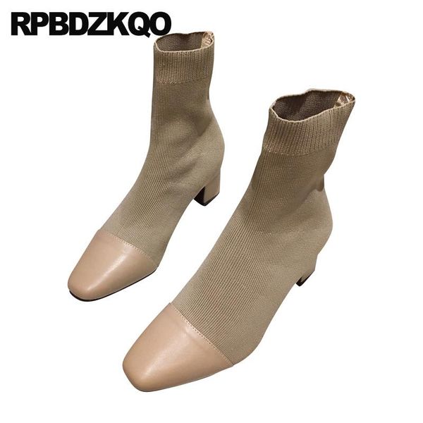 boots fashion shoes knit autumn slip on women ankle medium heel short 2021 block ladies casual fall chunky square toe, Black
boots fashion shoes knit autumn slip on women ankle medium heel short 2021 block ladies casual fall chunky square toe, Black