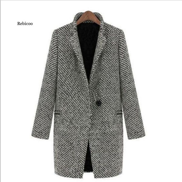 women's wool & blends autumn winter women coat casual long sleeve houndstooth button jacket street outdoor plus size 4xl, Black
women's wool & blends autumn winter women coat casual long sleeve houndstooth button jacket street outdoor plus size 4xl, Black