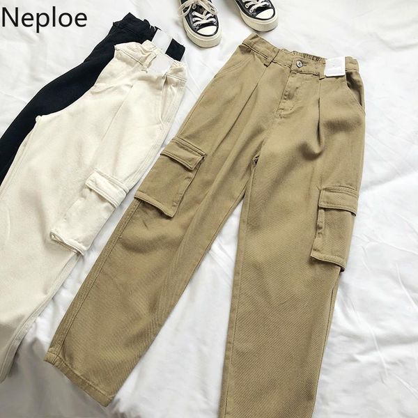 women's pants & capris neploe 2021 jeans women zipper button stretch high waist denim spring korean casual cargo demin trousers 57491, Black;white
women's pants & capris neploe 2021 jeans women zipper button stretch high waist denim spring korean casual cargo demin trousers 57491, Black;white