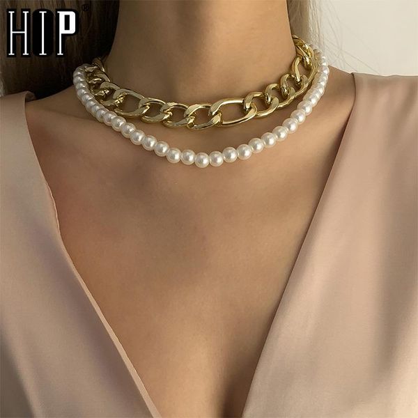 chains 2pcs hiphop cuban thick chain choker necklace stainless steel with pearl necklaces sets for women girls jewelry, Silver
chains 2pcs hiphop cuban thick chain choker necklace stainless steel with pearl necklaces sets for women girls jewelry, Silver