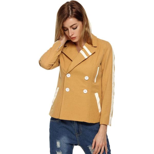 women's jackets ekouaer women coats casual lapel hip length double breasted long sleeve patchwork slim coat outwear, Black;brown
women's jackets ekouaer women coats casual lapel hip length double breasted long sleeve patchwork slim coat outwear, Black;brown