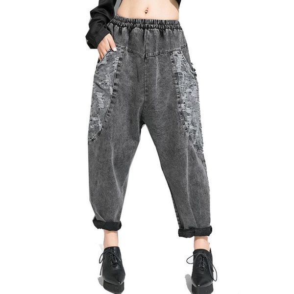 women's pants & capris qing mo spring women denim 2021 fashion black harem female high waist zqy3076, Black;white
women's pants & capris qing mo spring women denim 2021 fashion black harem female high waist zqy3076, Black;white