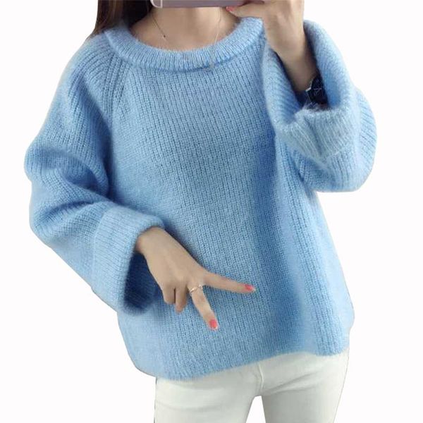 women's sweaters woman pullovers 2021 autumn winter knitted womens blue pullover pull femme sweater warm loose mujer qh0830, White;black
women's sweaters woman pullovers 2021 autumn winter knitted womens blue pullover pull femme sweater warm loose mujer qh0830, White;black