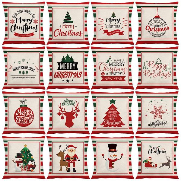 cushion/decorative pillow christmas cushion cover red and blue merry printed farmhouse decoration elk linen case 45x45cm
cushion/decorative pillow christmas cushion cover red and blue merry printed farmhouse decoration elk linen case 45x45cm