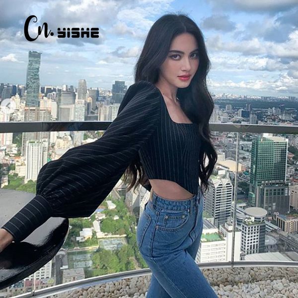 cnyishe elegant romantic striped print tees t shirt women crop casual lantern sleeve streetwear slim club tshirt femme blusa 210419, White
cnyishe elegant romantic striped print tees t shirt women crop casual lantern sleeve streetwear slim club tshirt femme blusa 210419, White