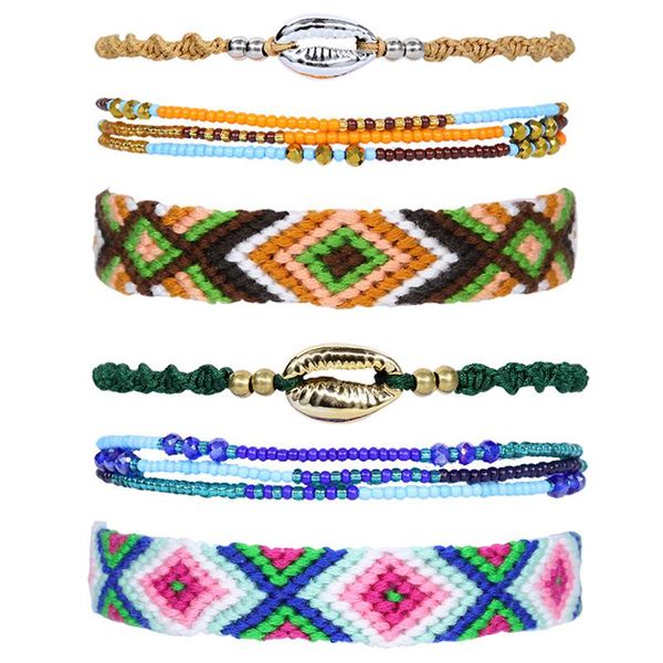 charm bracelets set cotton thread crystal rice bead shell hand knitted bracelet women japanese and korean fashion sweet accessories, Golden;silver
charm bracelets set cotton thread crystal rice bead shell hand knitted bracelet women japanese and korean fashion sweet accessories, Golden;silver