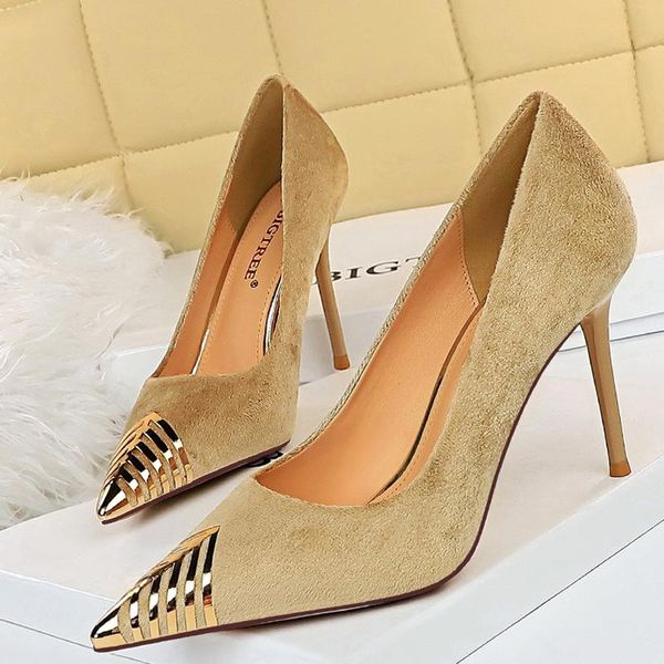 dress shoes pointed toe woman pumps suede women stiletto heels office fashion high 9 cm heeled, Black
dress shoes pointed toe woman pumps suede women stiletto heels office fashion high 9 cm heeled, Black