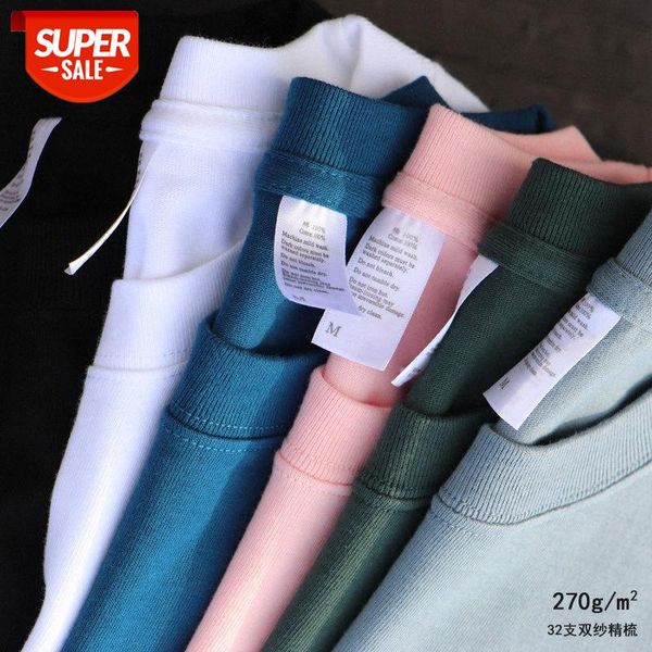 270g small neckline pure white t-shirt male heavyweight cotton color couple short-sleeved bottoming shirt body #ax9r, White;black
270g small neckline pure white t-shirt male heavyweight cotton color couple short-sleeved bottoming shirt body #ax9r, White;black