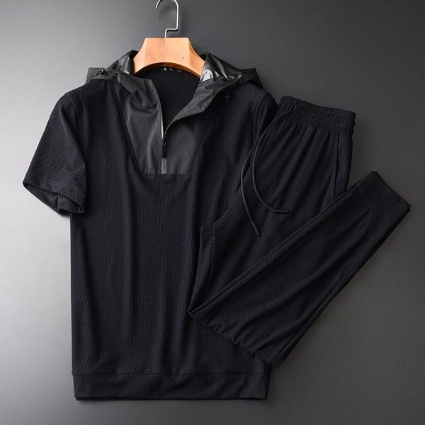 men's tracksuits men plus mesh size 4xl luxury hooded short sleeve man (t-shirts+pants) summer 2-piece thin casual mans sets, Gray
men's tracksuits men plus mesh size 4xl luxury hooded short sleeve man (t-shirts+pants) summer 2-piece thin casual mans sets, Gray
