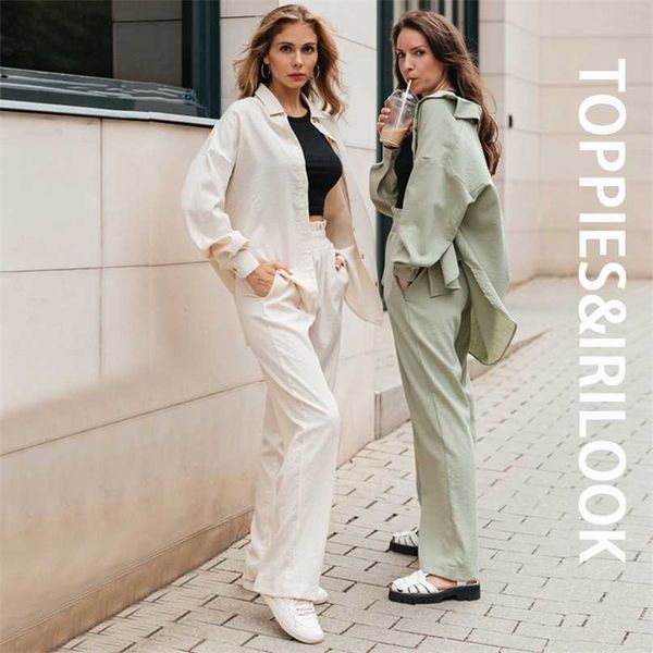 ies women two piece set casual shirt office lady long sleeve blouse chic elastic waist summer trousers pants 211105, White
ies women two piece set casual shirt office lady long sleeve blouse chic elastic waist summer trousers pants 211105, White