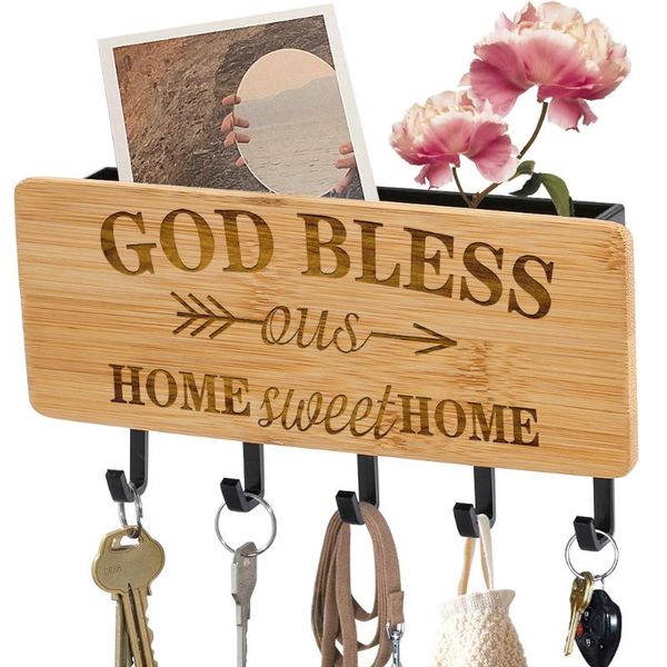 god bless our sweet home key hook personalized design wooden house sundries rack wall-mounted practial storage tool hooks & rai
god bless our sweet home key hook personalized design wooden house sundries rack wall-mounted practial storage tool hooks & rai