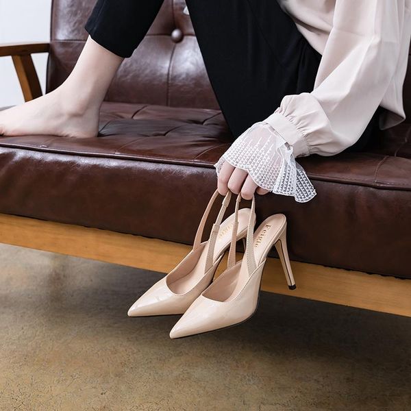 spring pointed patent leather square buckle stiletto heel shoes large size small banquet dress female sandals 31-44, Black
spring pointed patent leather square buckle stiletto heel shoes large size small banquet dress female sandals 31-44, Black