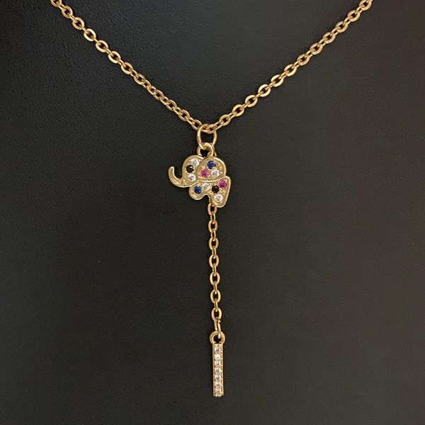 chains trendy elephant women necklace gold color cubic zirconia chain for jewelry party gift, Silver
chains trendy elephant women necklace gold color cubic zirconia chain for jewelry party gift, Silver