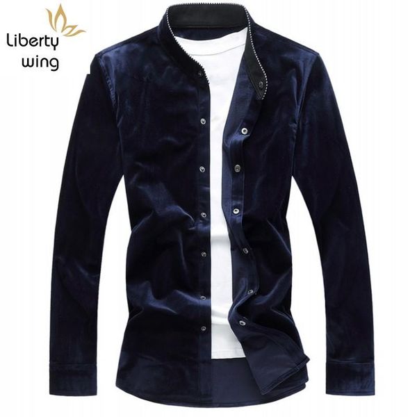 men's casual shirts winter mens velet korean slim fit stand collar business long sleeved office work male large size -6xl, White;black
men's casual shirts winter mens velet korean slim fit stand collar business long sleeved office work male large size -6xl, White;black