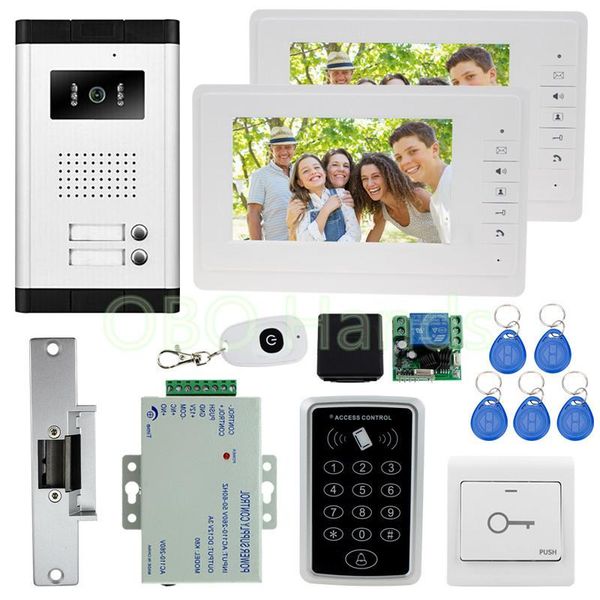 7'' color video door phone intercom camera with rfid access control keypad system kit set +electric lock for apartments phones
7'' color video door phone intercom camera with rfid access control keypad system kit set +electric lock for apartments phones