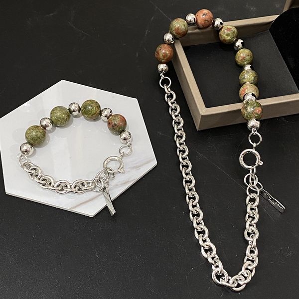 summer flower green stone necklace bracelet fashion trendsetter personality sweet cool trendsetter neck chain, Silver
summer flower green stone necklace bracelet fashion trendsetter personality sweet cool trendsetter neck chain, Silver