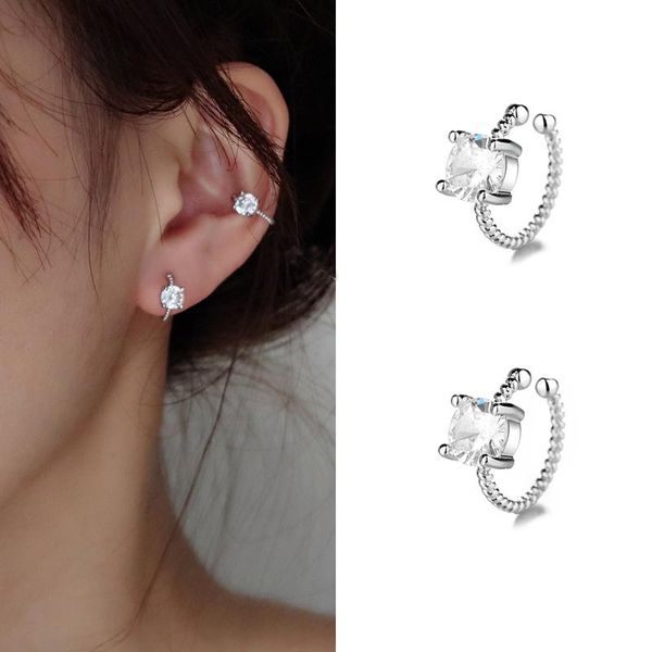 no ear hole style silver color round cubic zircon stud earring 925 inlaid clip on for girl women jewelry, Golden;silver
no ear hole style silver color round cubic zircon stud earring 925 inlaid clip on for girl women jewelry, Golden;silver