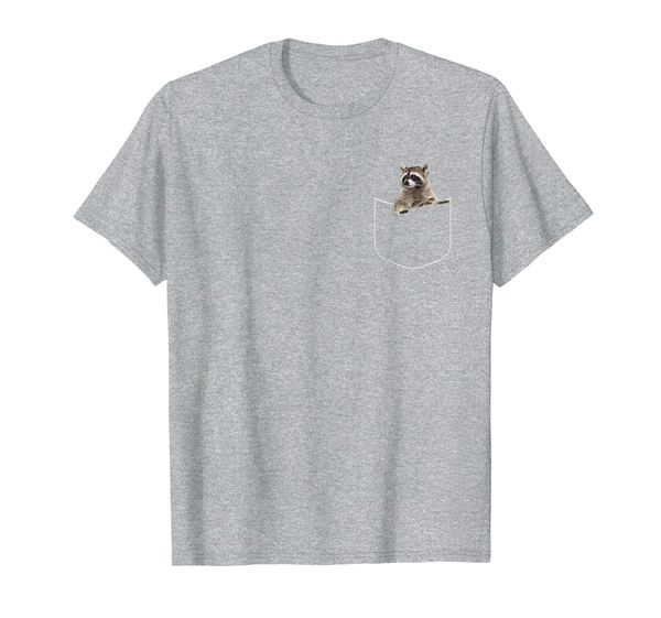 pocket raccoon shirt, funny raccoon in pocket gift tshirt, White;black