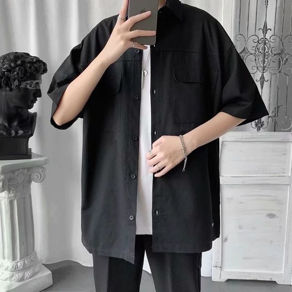 men's casual shirts tooling short sleeve shirt korean trend tb 5-sleeve shirt is very beautiful, the boy is handsome, White;black
men's casual shirts tooling short sleeve shirt korean trend tb 5-sleeve shirt is very beautiful, the boy is handsome, White;black