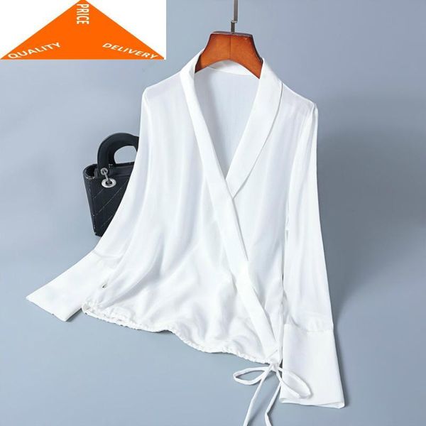 women's blouses & shirts silk shirt real womens and v neck blouse casual streetwear clothes vintage blusas mujer de moda 2021 lwl9729, White
women's blouses & shirts silk shirt real womens and v neck blouse casual streetwear clothes vintage blusas mujer de moda 2021 lwl9729, White