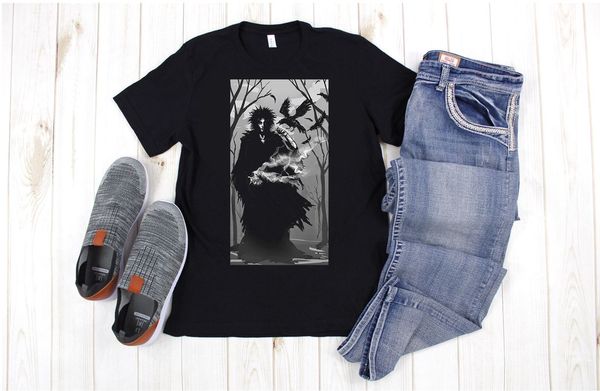 creepy forest sandman dream death gothic horror crow comic gaiman black t-shirt, White;black
creepy forest sandman dream death gothic horror crow comic gaiman black t-shirt, White;black