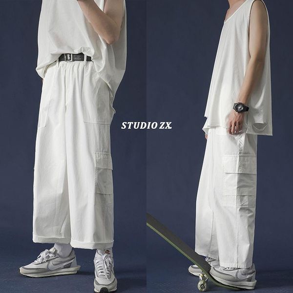 men's pants summer casual fashion solid color multi-pocket overalls men streetwear wild hip-hop loose straight mens, Black
men's pants summer casual fashion solid color multi-pocket overalls men streetwear wild hip-hop loose straight mens, Black
