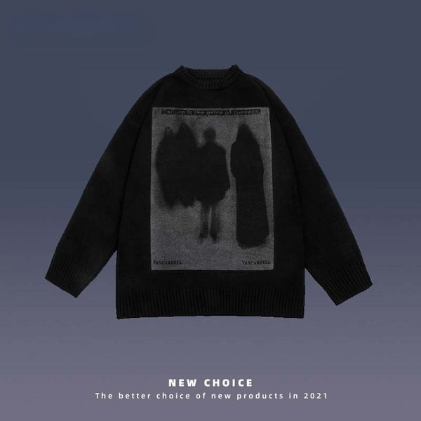 hip hop vintage sweaters men streetwear figure abstract pattern printing knitted pullovers mens harajuku loose casual sweater, White;black
hip hop vintage sweaters men streetwear figure abstract pattern printing knitted pullovers mens harajuku loose casual sweater, White;black