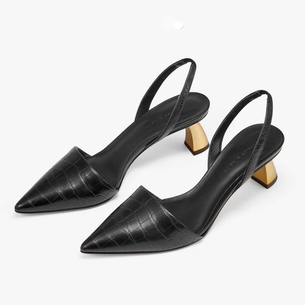 fashion metal women's sandals special-shaped heel point high heels back trip strap formal muller shoes zapatillas mujer, Black
fashion metal women's sandals special-shaped heel point high heels back trip strap formal muller shoes zapatillas mujer, Black