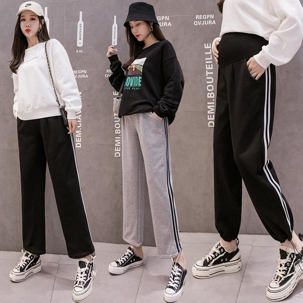 maternity bottoms 8875# pants spring autumn cotton side strip adjustable elastic waist belly support trousers, White
maternity bottoms 8875# pants spring autumn cotton side strip adjustable elastic waist belly support trousers, White